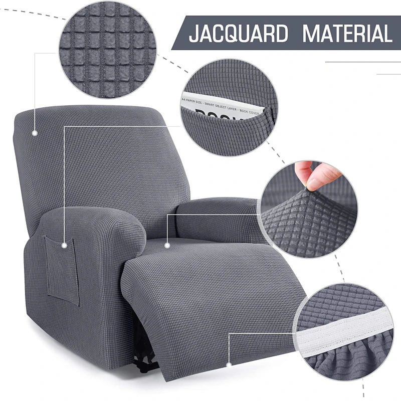waterproof 4 piece stretch recliner covers recliner chair covers for leather and cloth living room recliner chair slipcovers free global shipping