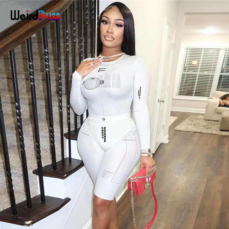 

Комбинезон женский спортивный на молнии, с длинным рукавом и принтом