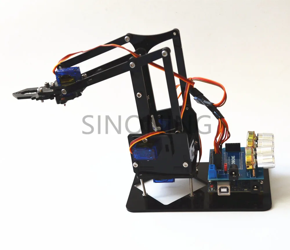 DIY акриловый робот Робо-рука коготь arduino комплект 4DOF игрушки механический захват манипулятор DIY SNAM1900