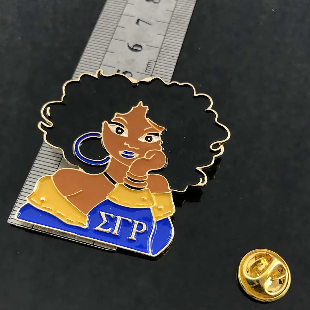 6 стилей греческая буква Sigma Gamma Rho Girl Vote Shield розовая лента лацкан Кнопка значок для