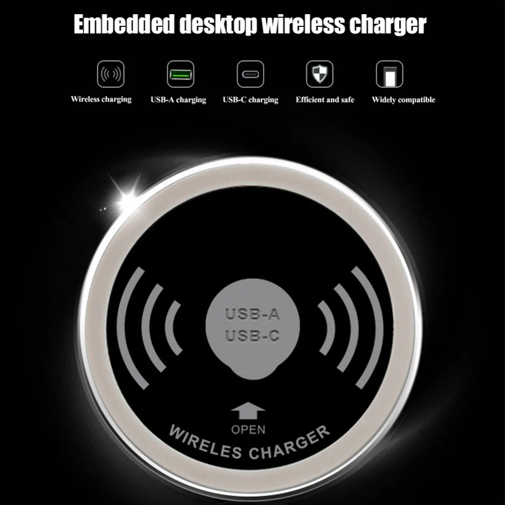QI Быстрая зарядка USB выход Мощный Настольный коврик Универсальный встроенный