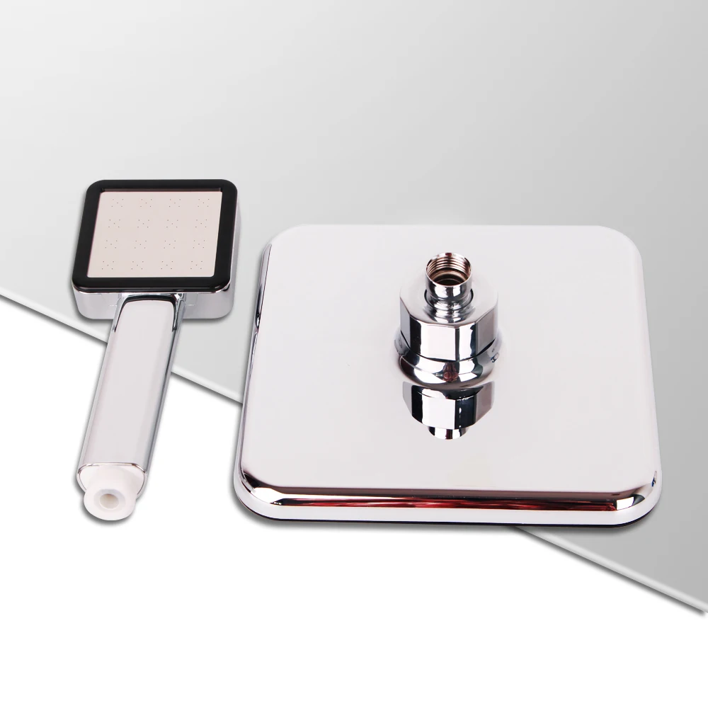 

Zhang Ji 8 inch Big Top Rainfall Shower Head Square Bathroom Stainless Steel Waterfall Shower Nozzle New Showerhead