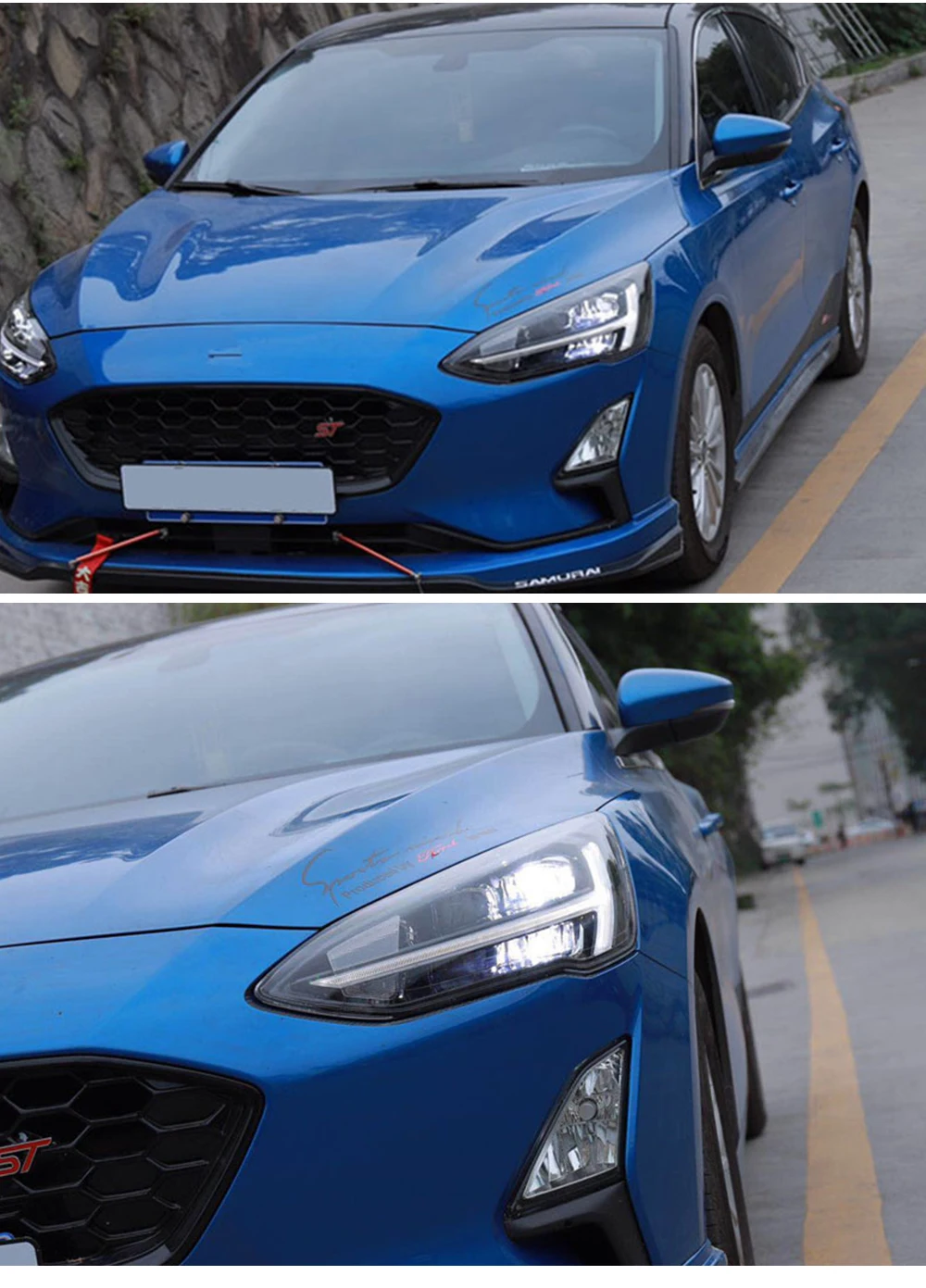CSCSNL 2 шт. автомобильный Стайлинг для Ford Focus головной светильник s весь светодиодный головной светильник дневной ходовой светильник DRL Bi-светодиодный объектив