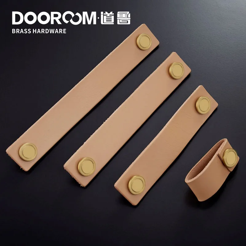 Dooroom жесткий первый слой из натуральной коровьей кожи мебельные ручки современный простой американский тянет ящика двери шкафа скандинавские ручки