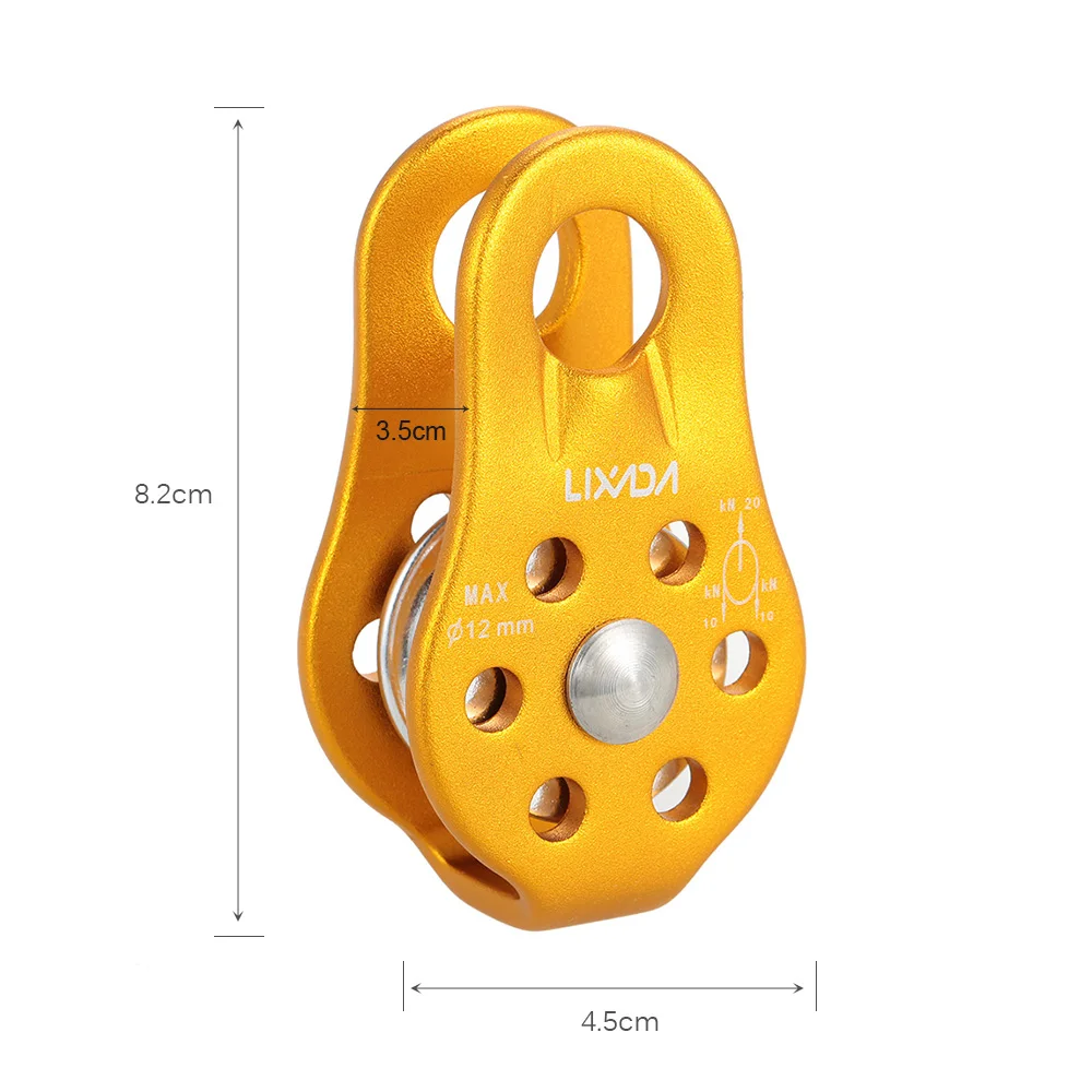 Lixada 20KN шкив для скалолазания фиксированный одиночный скалолазание Спасательный