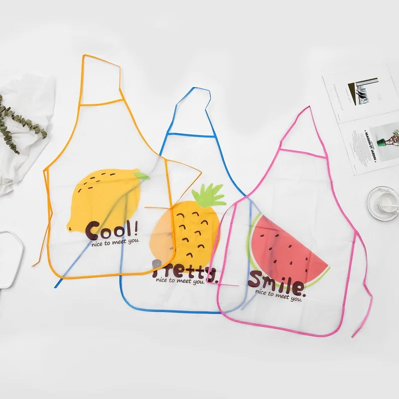 Милый фартук принцессы со свежими фруктами для детей старшего возраста кухонный