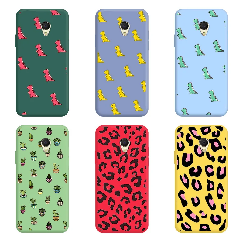 Мягкий чехол из ТПУ с изображением динозавра для Meizu MX6 персональный Матовый