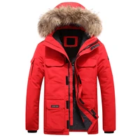 winter men jacket stand up collar down thick hood white duck parka winter coat hooded down jacket