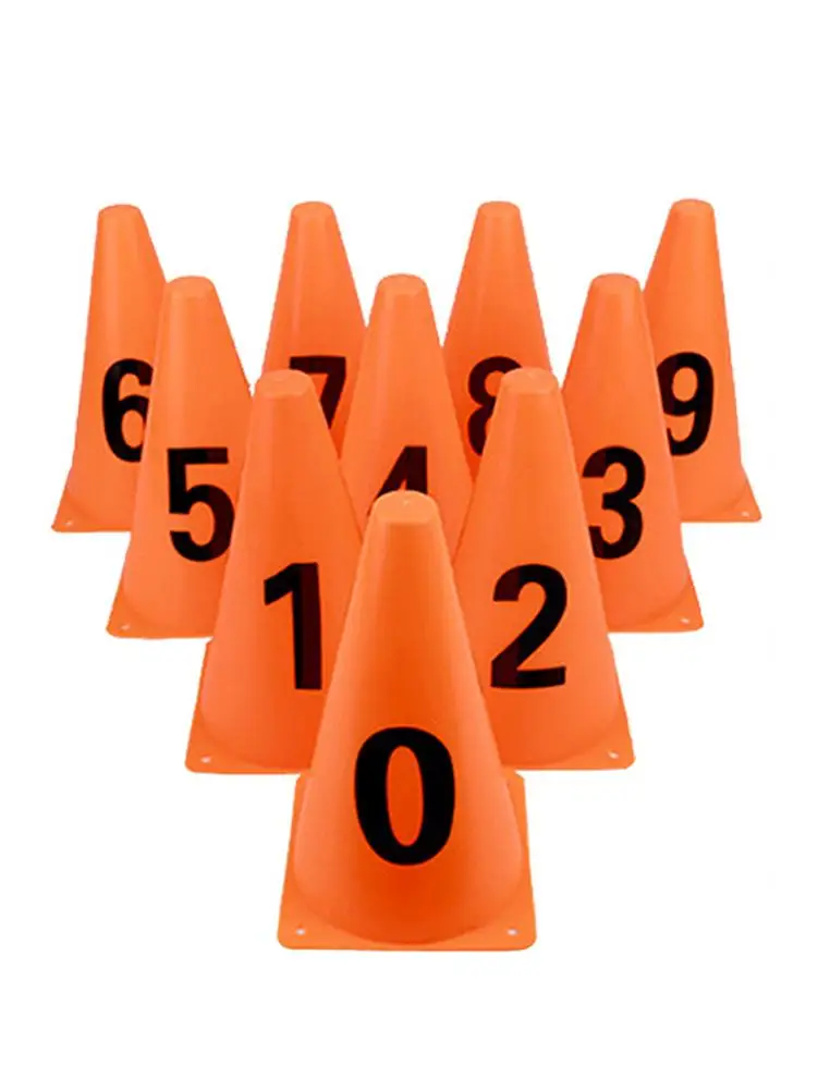 10 шт. конус для футбола тренировок ПВХ отметки стадиона футбольного барьера