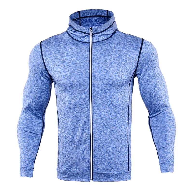 Only coat Комплект из 4 предметов, мужская спортивная одежда, Компрессионные спортивные костюмы, быстросохнущие комплекты одежды для бега, спортивный костюм для бега, тренировок, тренажерного зала, фитнеса, спортивный костюм - Цвет: Only coat
