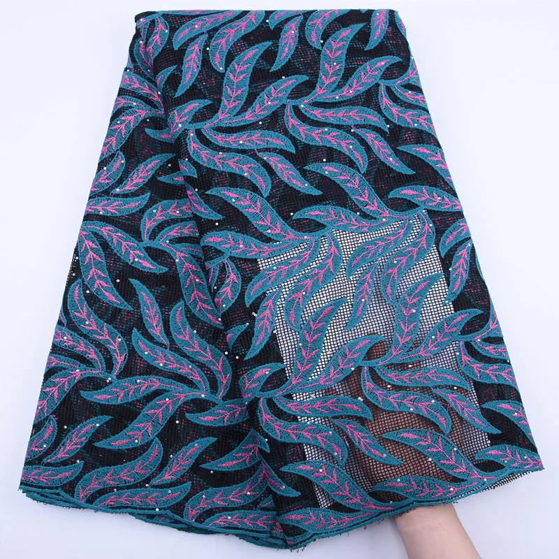 Небесно голубая стая кружевная ткань 2020 высококачественное кружево африканская