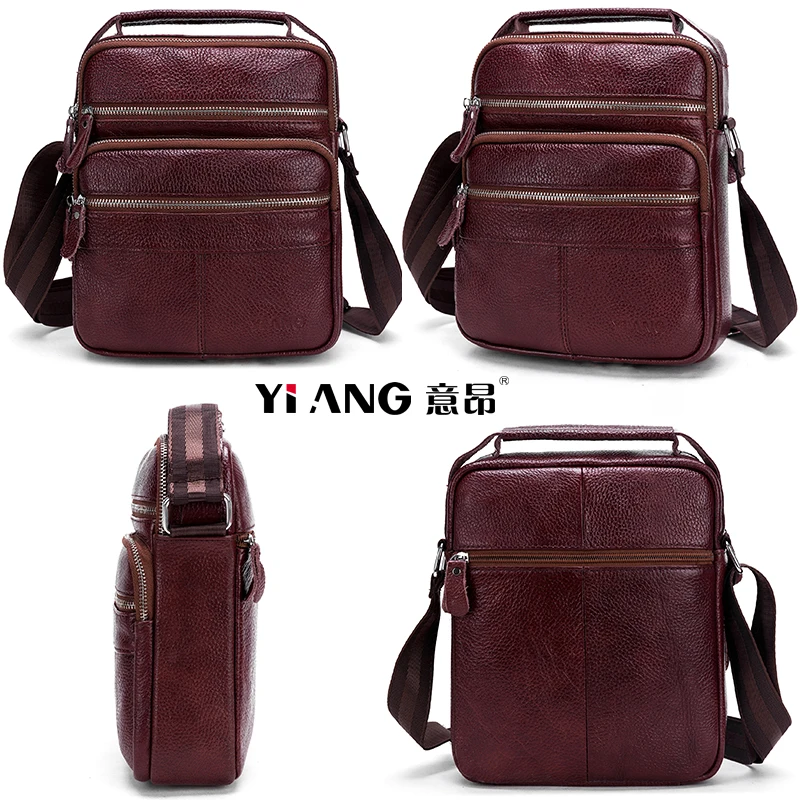 Сумка-мессенджер YIANG мужская из натуральной кожи модный саквояж кросс-боди с