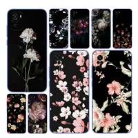 for xiaomi redmi note 4x 5a 5 6 7 8t 8 9t 9s 9 10 10s 11 pro max soft tpu dark style flowers art transparent phone case