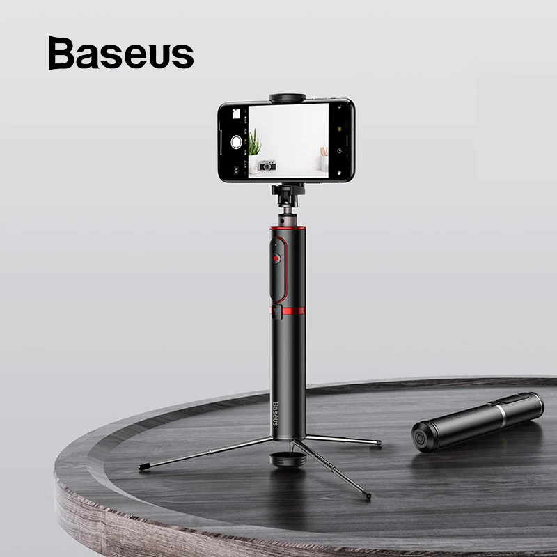 Baseus Bluetooth селфи-палка портативный ручной смарт-штатив для телефона, фотокамеры с беспроводным пультом дистанционного управления для iPhone samsung huawei Android