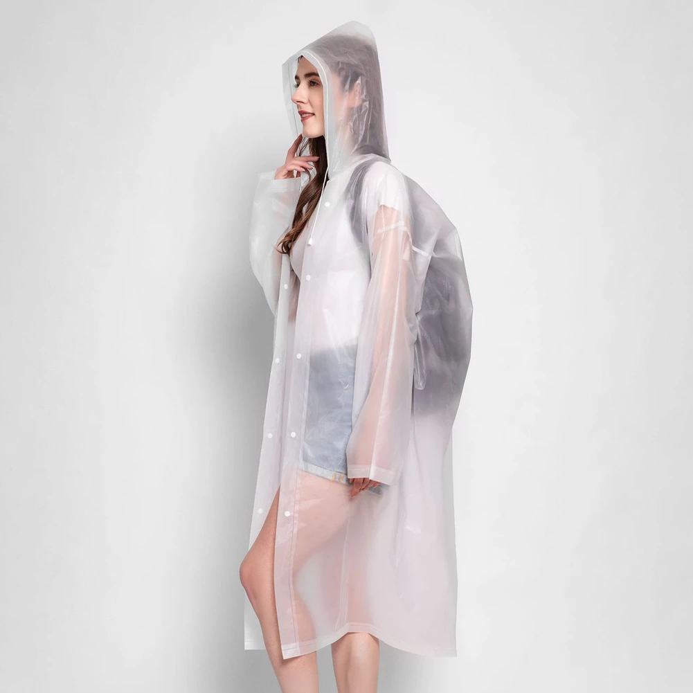 Дождевик пончо многоразовый для взрослых дождевик с капюшоном экстренных