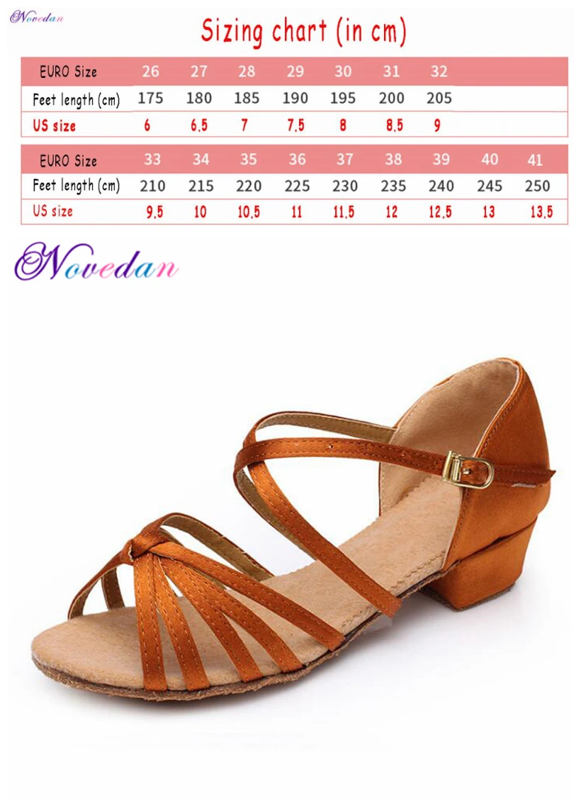 Style 1 Check size Скидка; Новинка; ; Детская бальное танго сальса для девочек; обувь для латинских танцев; атласная кубинская обувь на низком каблуке; 17 цветов - Цвет: Style 1 Check size