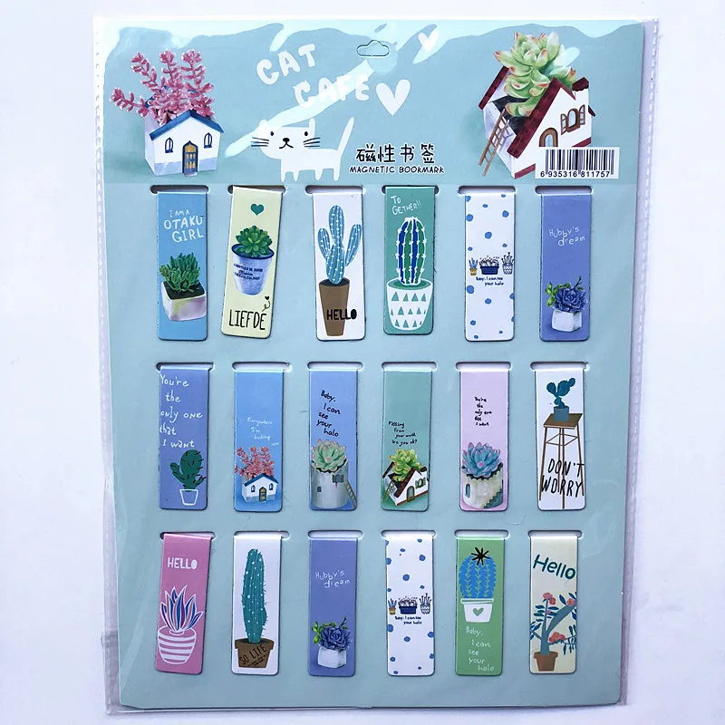 18 шт./компл. креативные железная башня с изображением кошки и кактуса | Канцтовары