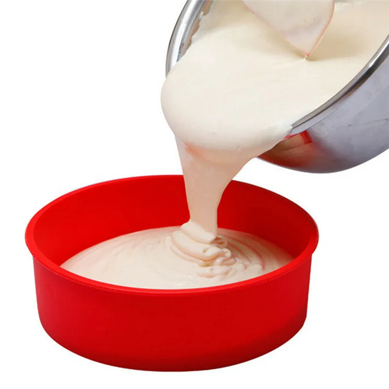 

New 6/8/10 Inch Silicone Cake Mold Round Silicone Bread Pan Toast Bread Mold Cake Tray Mold Non-stick Baking Tools