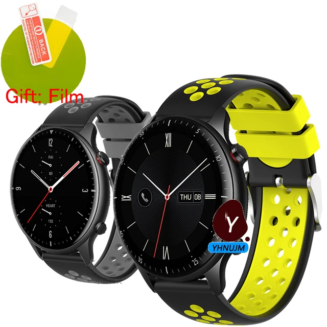 

Silicone Replacement WatchBand For huami amazfit GTR 2 eSIM strap Smartwatch Sports Strap amazfit GTR 2eSIM /GTR2 protector film