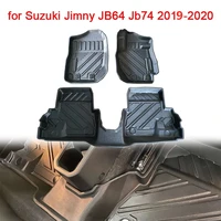 3pcs tpe car floor mats for suzuki jimny 2019 2020 jb74 64 black at leftright hand drive 3d waterproof floor mats carpet