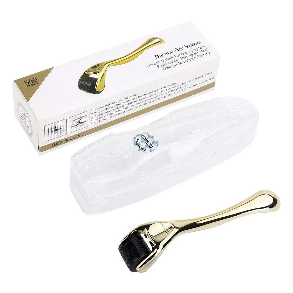 

DRS 540 Derma Roller Titanium Needles 0.2/0.25/0.3mm Needle Length Micro Needles Roller Manual Microneedling Skin Care Tool