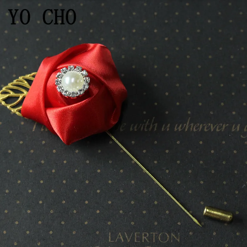 Йо Чо белая розовая роза бутоньерка для жениха мужчин свадьбы булавка цветы