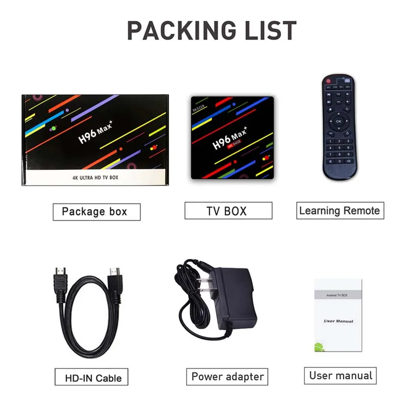 H96 Max Plus Smart Android 9,0 tv Box 4 ГБ 32 ГБ 64 Гб RK3328 медиаплеер 4K голосовой помощник Google Netflix Youtube H96MAX 2GB16GB