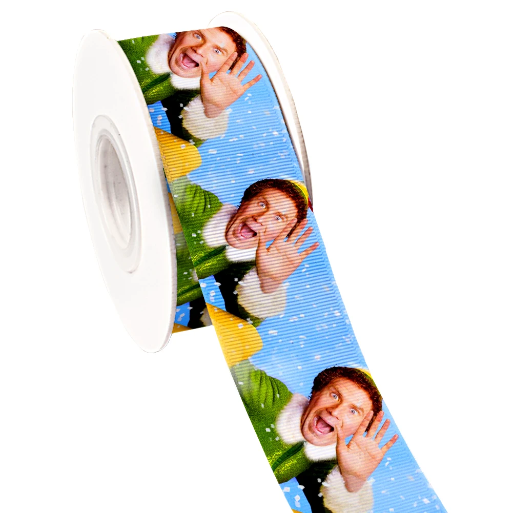 

10 Yards Printed Grosgrain Ribbon /Satin Christmas Theme Cartoon Spirit for Gift Wrapping Wedding Party Decoration DIY Hair Bow