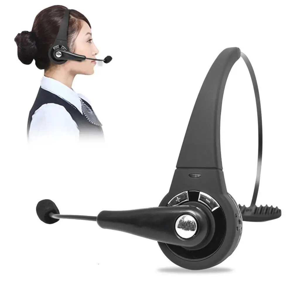 

Over-Ear Call Center Headset with Microphone Wireless Hands free Stereo Office Telephone Interphone Headphones PS3 Game 12h Talk