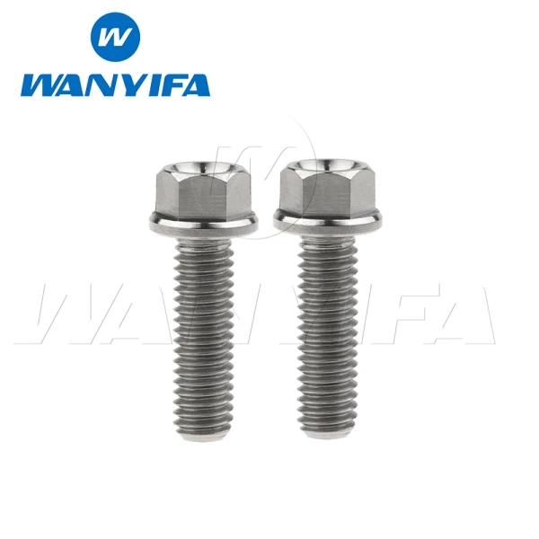 M6x20 Titanium Титановый "Wanyifa" информацию о работоспособности системы/индикаторе температуры винт для велосипеда M6x10 15 20 25 30 35, 40 45 50 55 60 65 мм велосипедный винты с шестигранной головкой фланец крепления - Цвет: M6x20 Titanium
