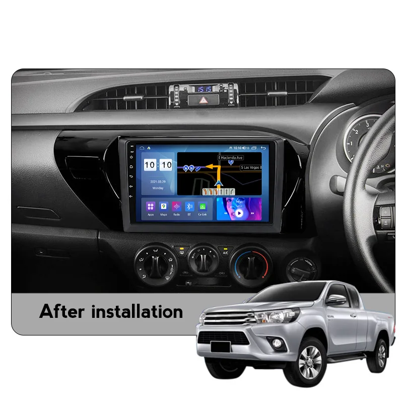 9 дюймов Android 11 6G + 128G 8-ядерный автомобиль радио мультимедиа плеер для Toyota Hilux 2015-2020