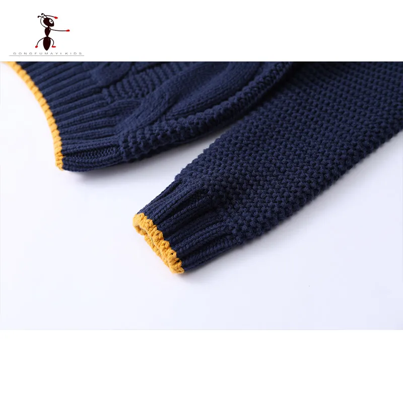 Новинка 2019 осенний свитер с круглым вырезом для мальчиков детская трикотажная