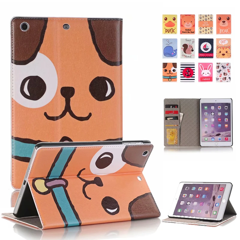 

Чехол с мультяшным котом для iPad mini 2 mini 3, чехол из искусственной кожи с отделением для карт, умный Ультратонкий чехол с подставкой для iPad mini 1 2...