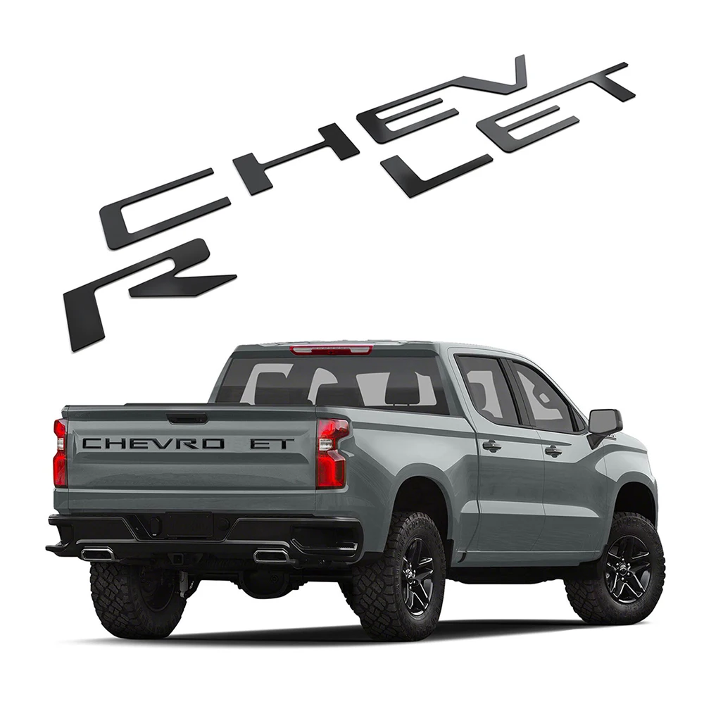 Подходит для модификации вставок задней двери Chevrolet SILVERADO CHEVROLET пикап стандартные 3D буквы.