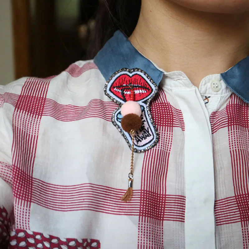 1 шт. diy вышитые бисером нашивки для одежды Пришивные Броши с шариком аппликации