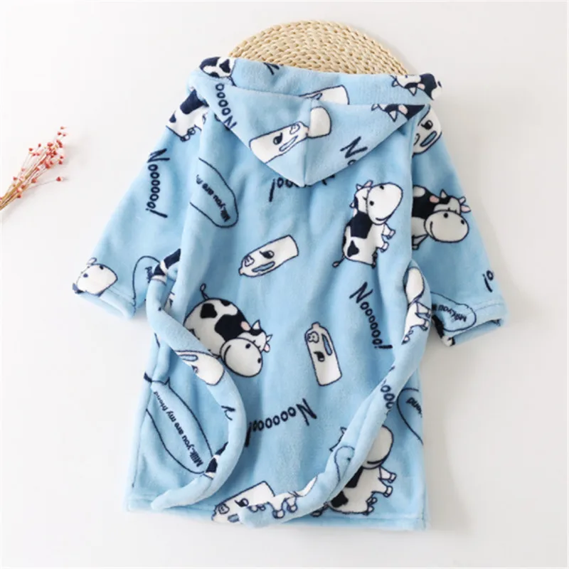 Детские Банные халаты принцессы для девочек От 2 до 14 лет фланелевые мальчиков