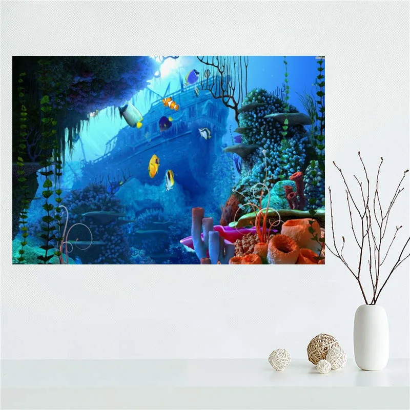 

Новое поступление, постер на холсте морского дна на заказ, домашний декор, тканевый настенный постер для гостиной