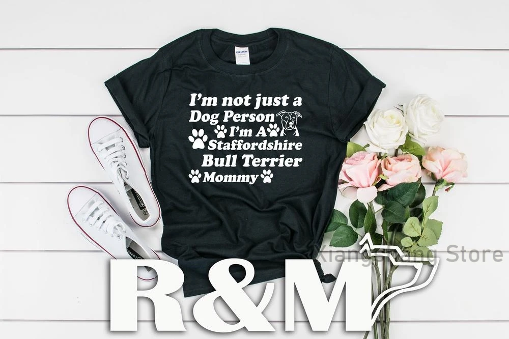 Я не просто собака человек я Стаффордшир бультерьер мама унисекс хлопковая