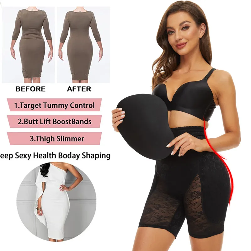 LAZAWG Womens Butt Lifter Waist Trainer Body ShaperTummy Control Shapewear Strap Booty Padded Fake Ass Sexy Hip Enhancer Panties