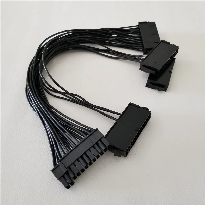 ATX 24Pin Quad 4 блок питания стартовый адаптер материнской платы кабель 18AWG провод для
