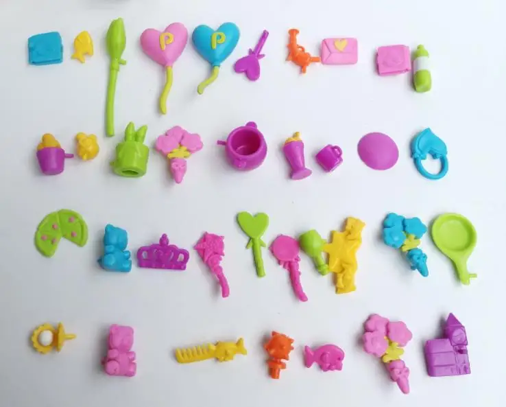 

100 шт./лот красочные Мультяшные мини-инструменты для еды Цветочная модель 1-3 см игрушки для девочек подарок на день рождения Домашний Декор Г...