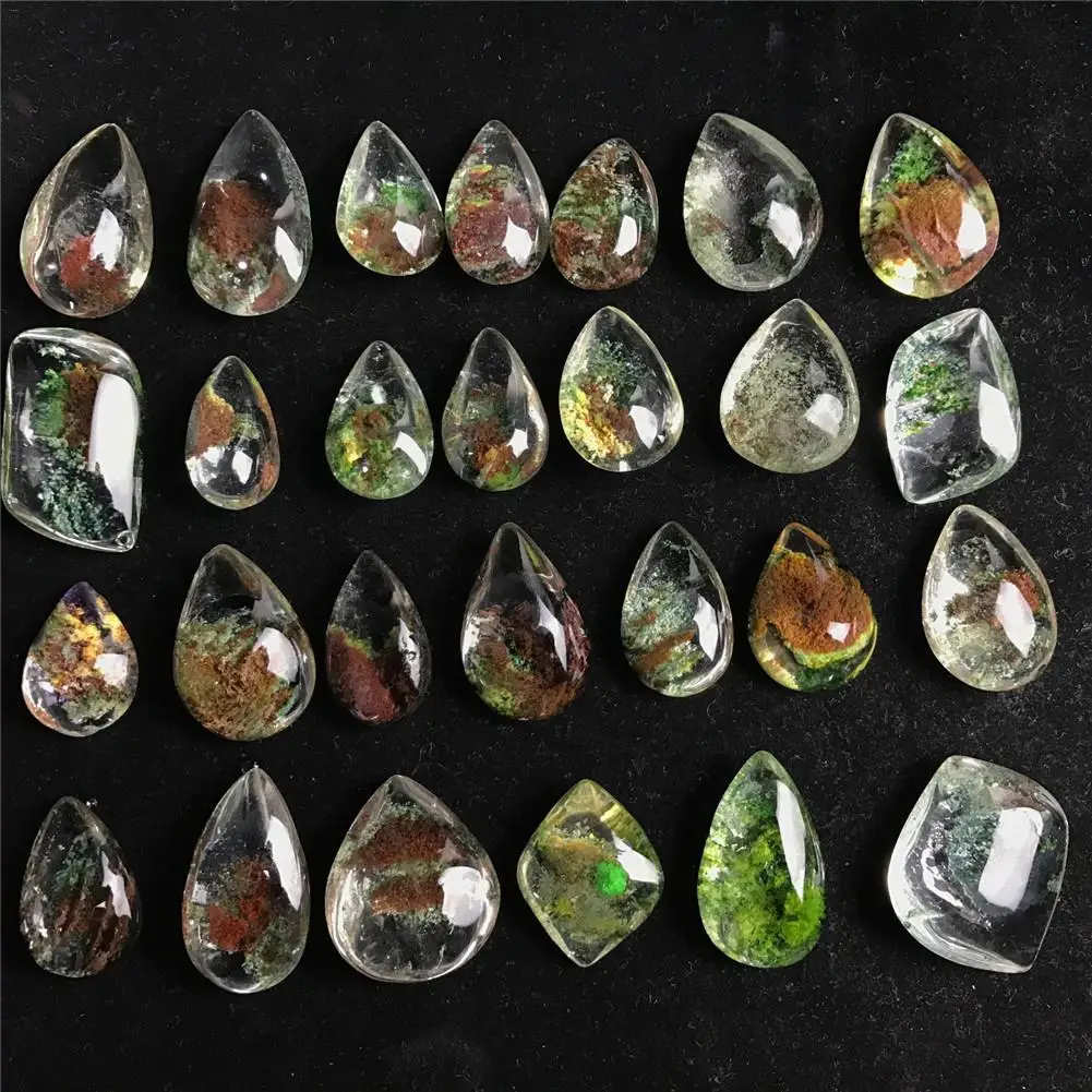 

High Quality Natural Ghost Phantom Quartz Crystal Gem Specimen Healing Stone Pendant Home Decoration Accessories Garden Gemstone