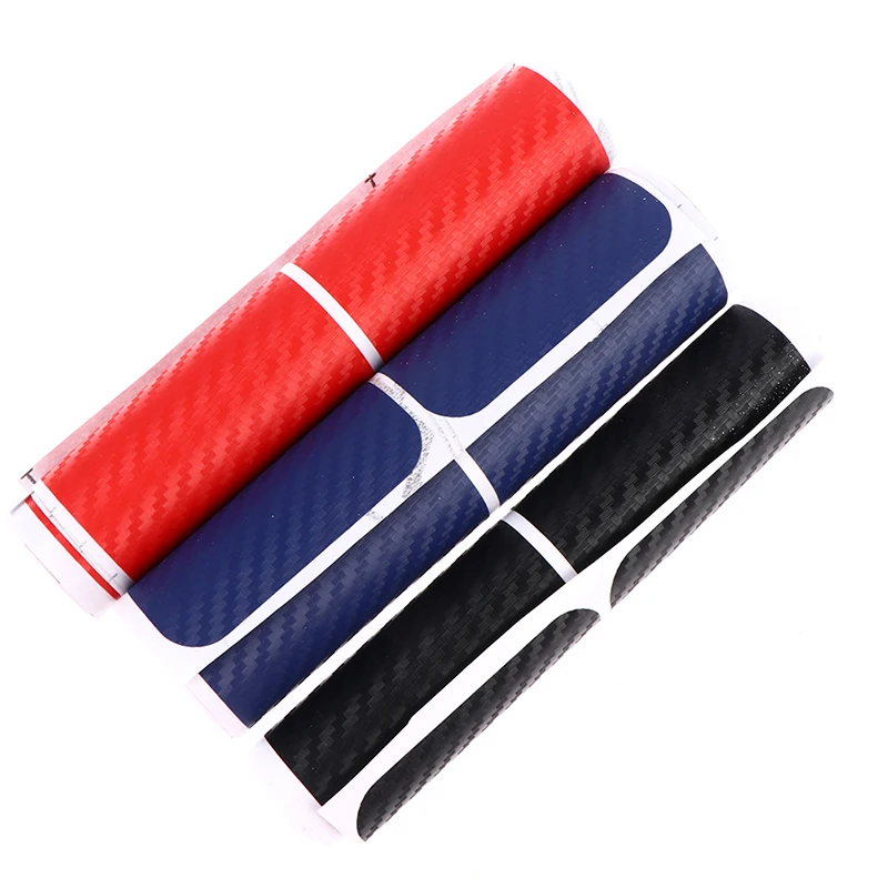 

4pieces Universal Car Thread Carbon Sticker 3d Door Crash Strip Anti-kick Film Protective Path Welcome Pedal