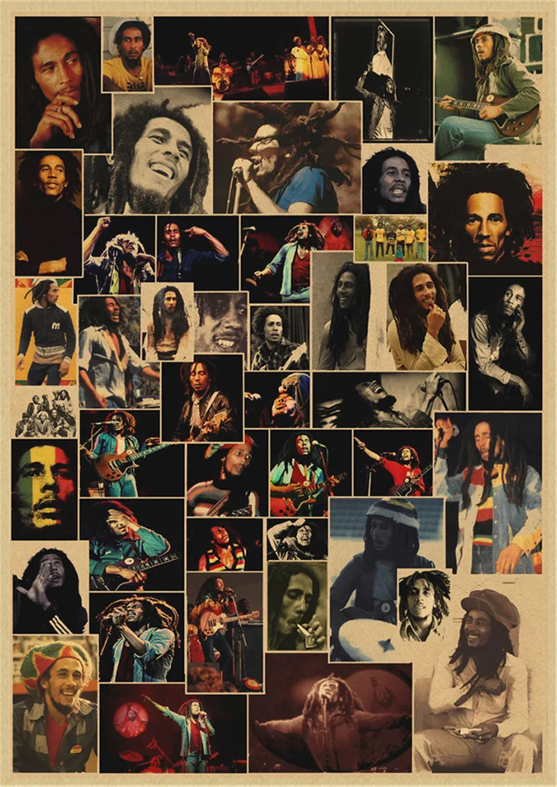 Ретро постер Боб Марли Постер рок регги Ностальгический старый бар паб стена