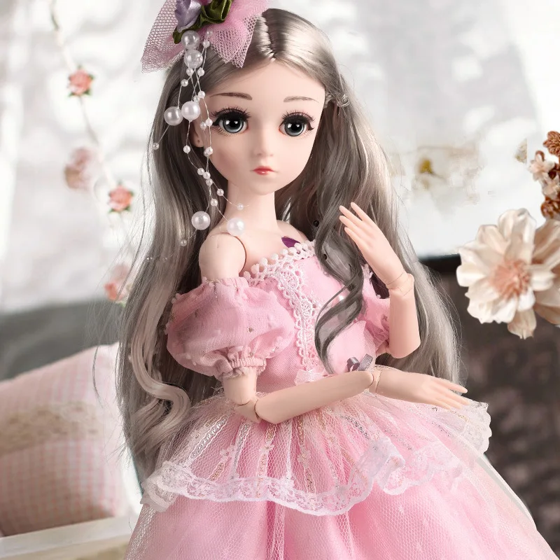 

45CM BJD Princess Doll For Girl Toy 26 Movable Jointed Makeup Dress Up BJD Beauty Electric Music Toys For Children Gift Design