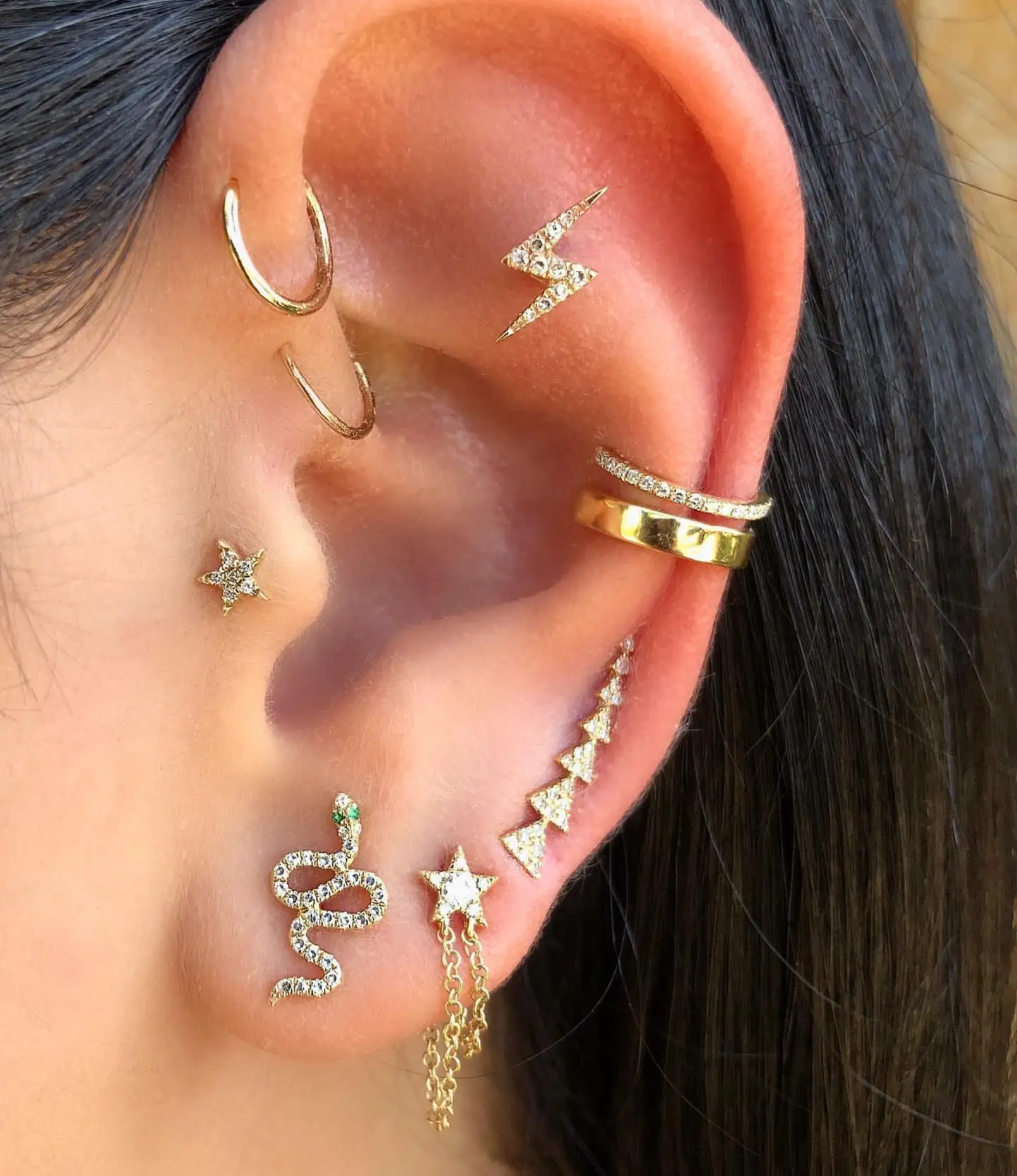 Женские серьги гвоздики из серебра 925 пробы с фианитом|Серьги-гвоздики| |