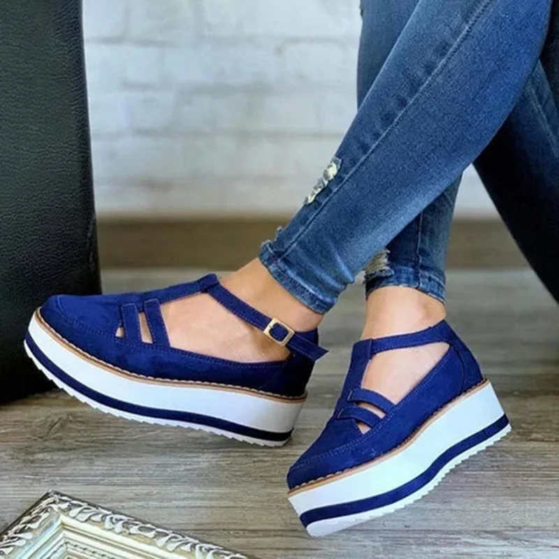 

2021 New Summer Flat Slippers Women's Buckle Thick-soled Sneakers Ladies Casual Loafers Autumn Women's Shoes Shoes for Women