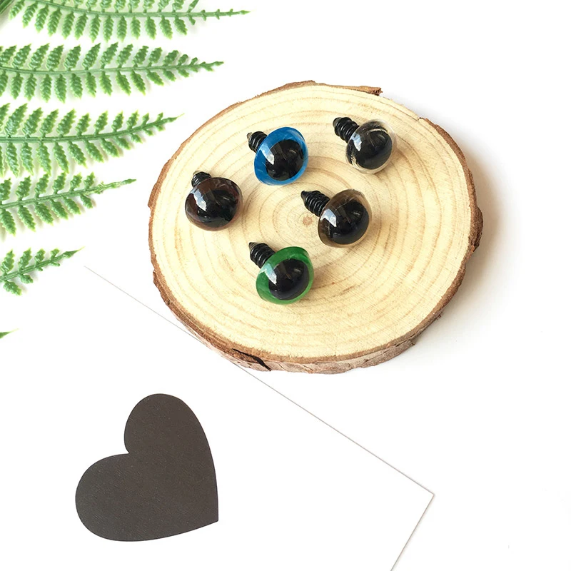 6-12 мм Разноцветные пластиковые защитные глаза с вилкой для плюшевых мишек ручной