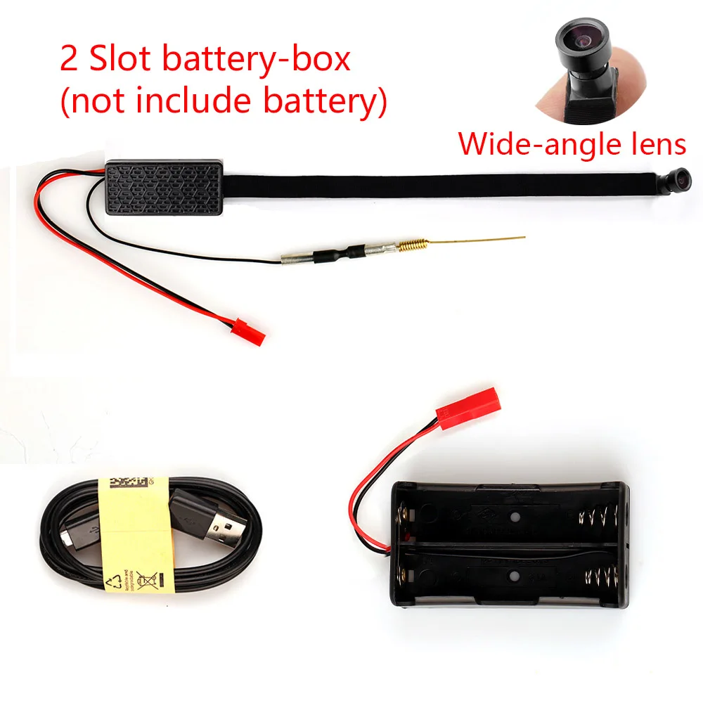 2 Slot battery box Wi-Fi Сетевая камера Веб-камера IP P2P HD 1080P широкоугольная мини-камера DIY Беспроводная камера Модуль Движение Активированный DV видеокамера маленькая - Цвет: 2 Slot battery box