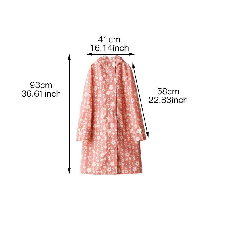 Длинный ветрозащитный плащ с сумкой многоразовый Женский для взрослых активного